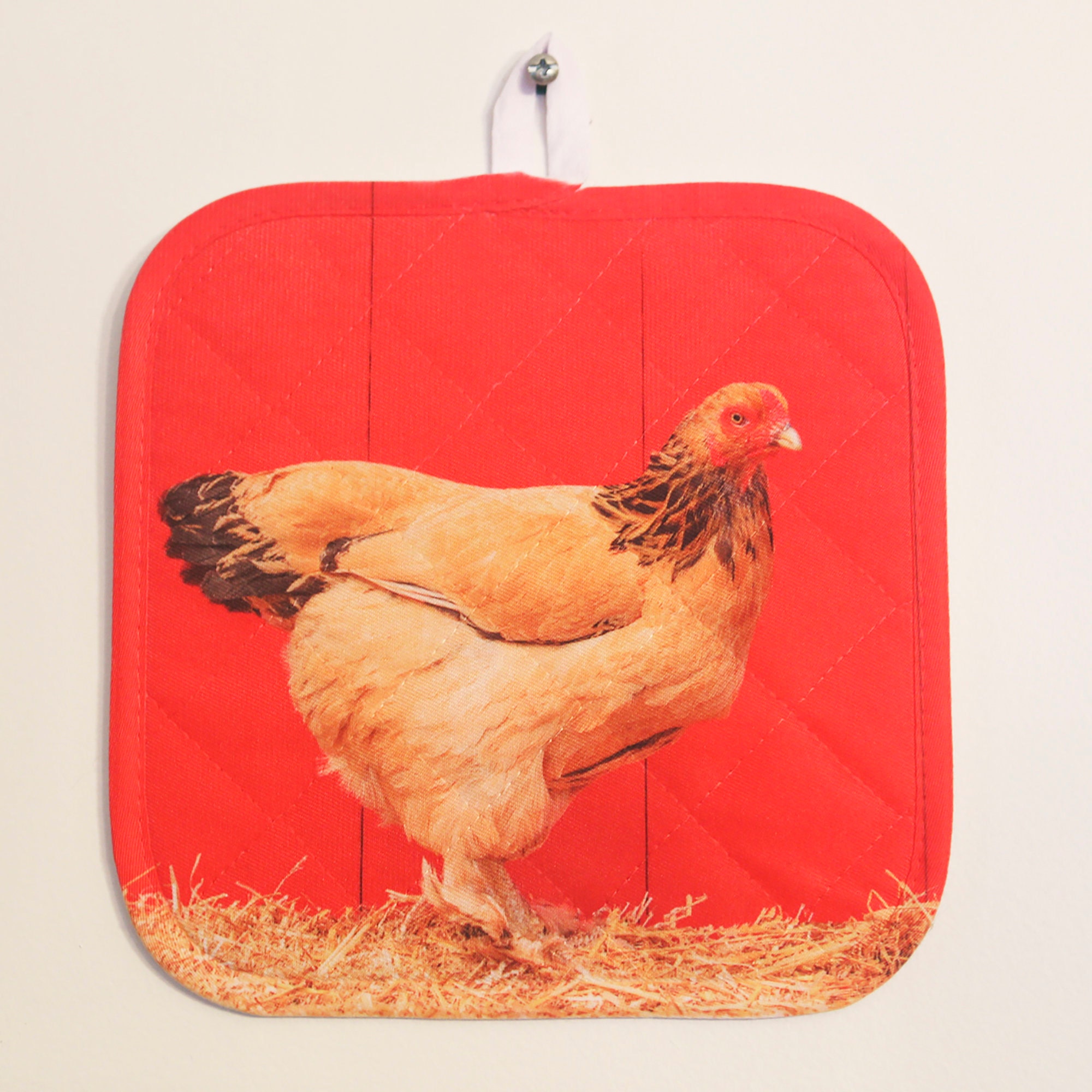 Chicken potholder chicken photograph farm potholder nature Etsy