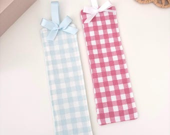 Gingham fabric bookmark