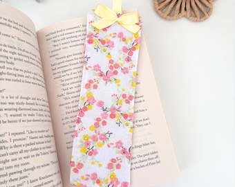 Floral fabric bookmark
