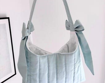 Duck egg mini bow shoulder bag