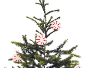 Filz Peppermint Ornamente | 3er oder 5er Set