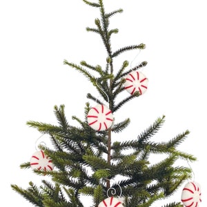 Felt Peppermint Ornaments | Set of 3 or 5