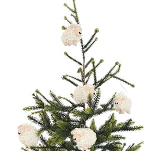 Felt Sheep Ornament | Set of 3 or 5