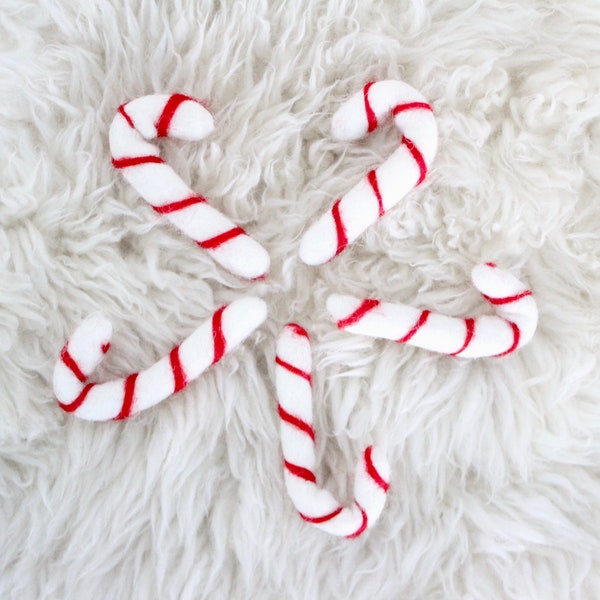 Felt Candy Canes- Set of 5