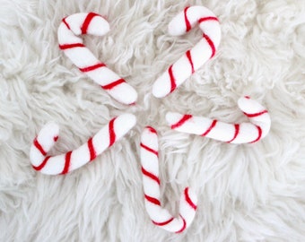 Felt Candy Canes- Set of 5