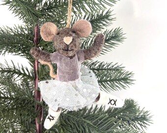 Ice Skating Mouse Ornament | Margot