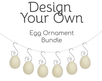 Felt Egg Ornaments- Choose Colors & Quantity