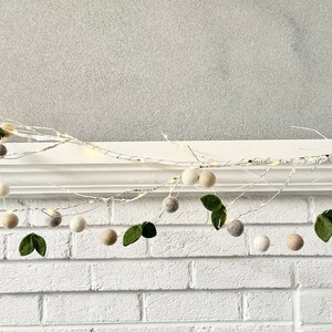 6' Decorative Birch Garland with Mini Lights image 3