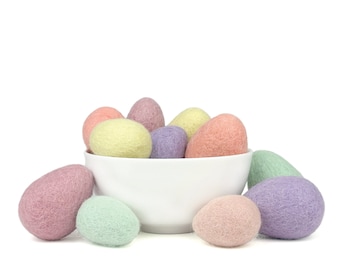 Felt Eggs, Pastel Collection | Set of 6 or 12