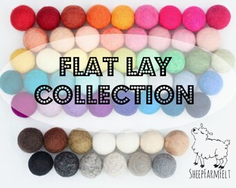 Loose felt balls- Add a pop of fun to your flat lay photos- Choose 1, 2, or 3 of each color in our collection