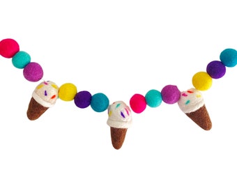 Let's Party- Ice Cream Cone Garland