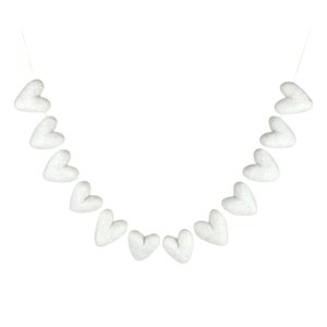 White Heart Garland