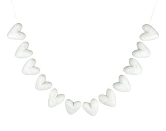White Heart Garland