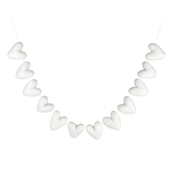 White Heart Garland