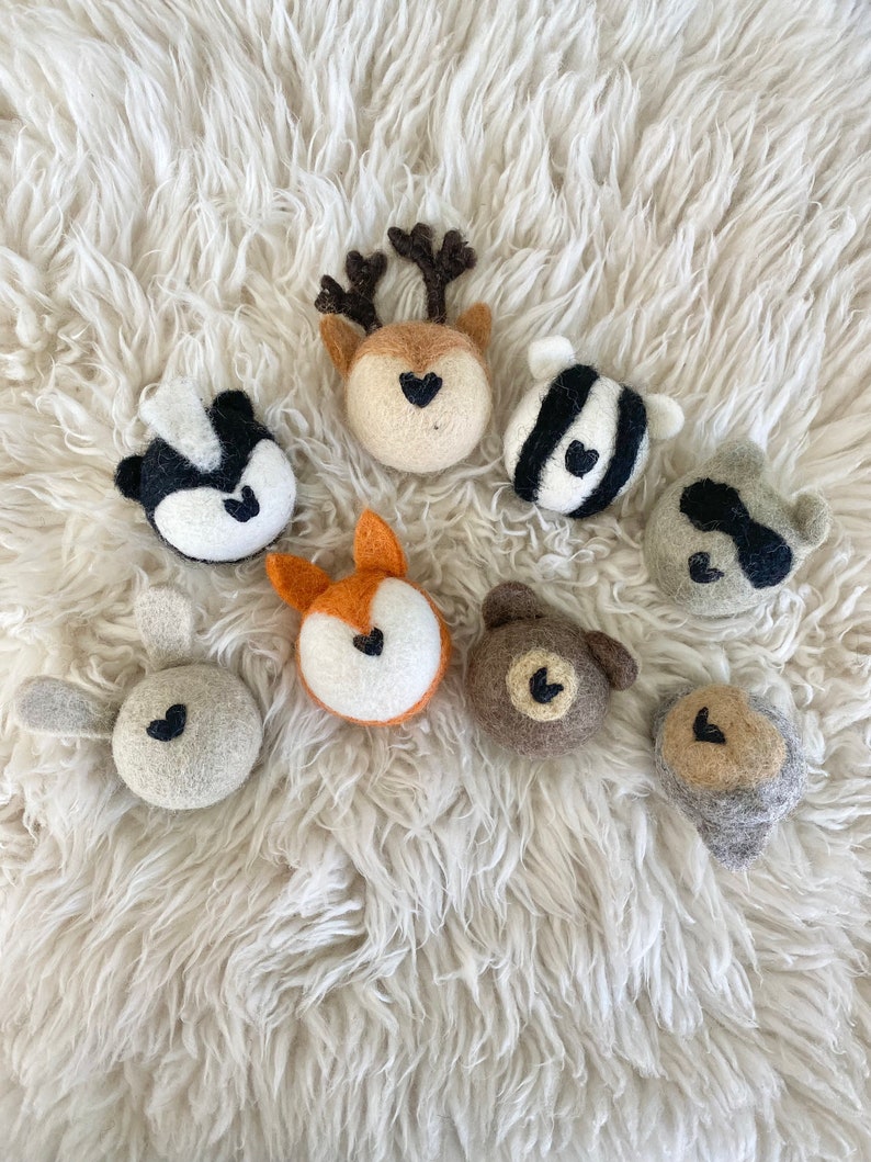 Woodland Animal Garland Sheep Farm Felt Exclusive Nursery, playroom, baby shower, or book nook decoration image 2