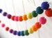 Rainbow Garland- Felt Ball Garland- Nursery Decor Bunting 