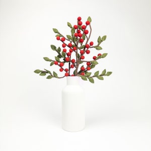 Red Ilex Berries 16 Stem image 2