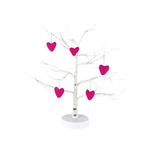 Dark Pink Felt Heart Ornaments | Set of 3 or 5
