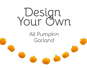 Custom Felt Ball Pumpkin Garland: Choose Your Colors