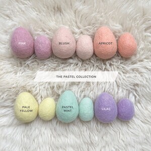 Custom Bundle of Felt eggs Choose Colors & Size Choose 6 or 12 count image 6