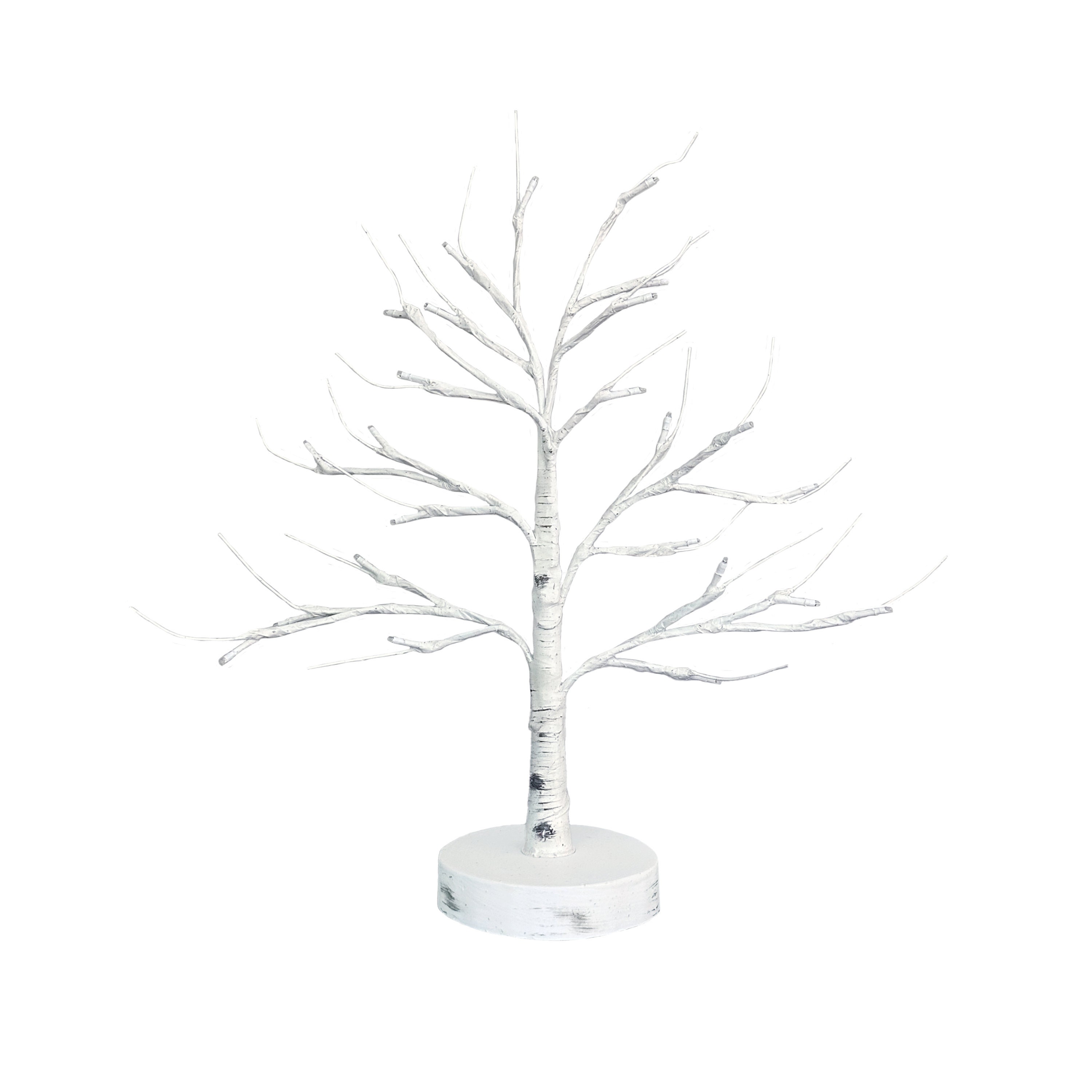 Artificial White Birch Twig Tree With Lighted Branches Rustic Christmas  Décor