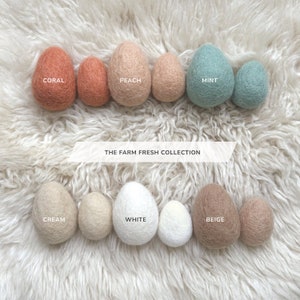 Custom Bundle of Felt eggs Choose Colors & Size Choose 6 or 12 count image 7