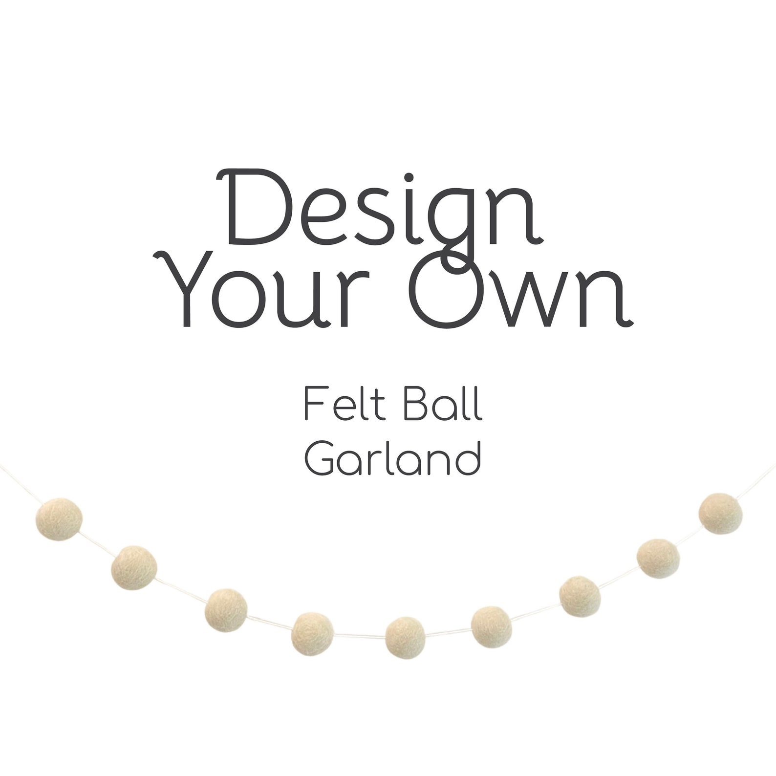 Felt Ball Garland Nursery Decor Custom Garland Etsy