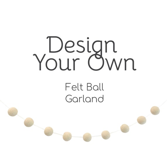 Felt Ball Garland Nursery Decor Custom Garland Etsy
