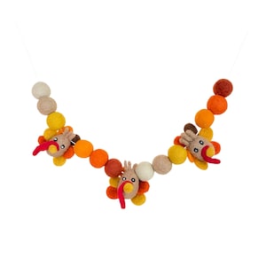 Turkey Time | Turkey and Felt Ball Garland