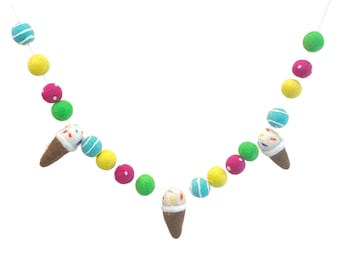 Eis Girlande aus Filz: 3-Fuß-Girlande