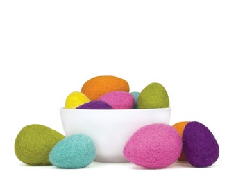 Felt Eggs, Bright Collection | Set of 6 or 12