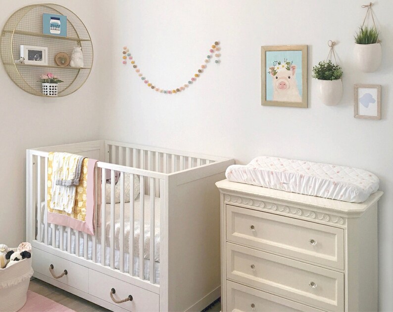 Nursery Decor Custom Felt Ball Garland Nursery Wall Art Etsy