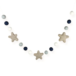Navy Coast | Blue & Beige Starfish Garland