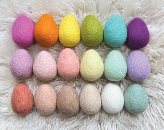 Custom Bundle of Felt eggs | Choose Colors & Size | Choose 6 or 12 count