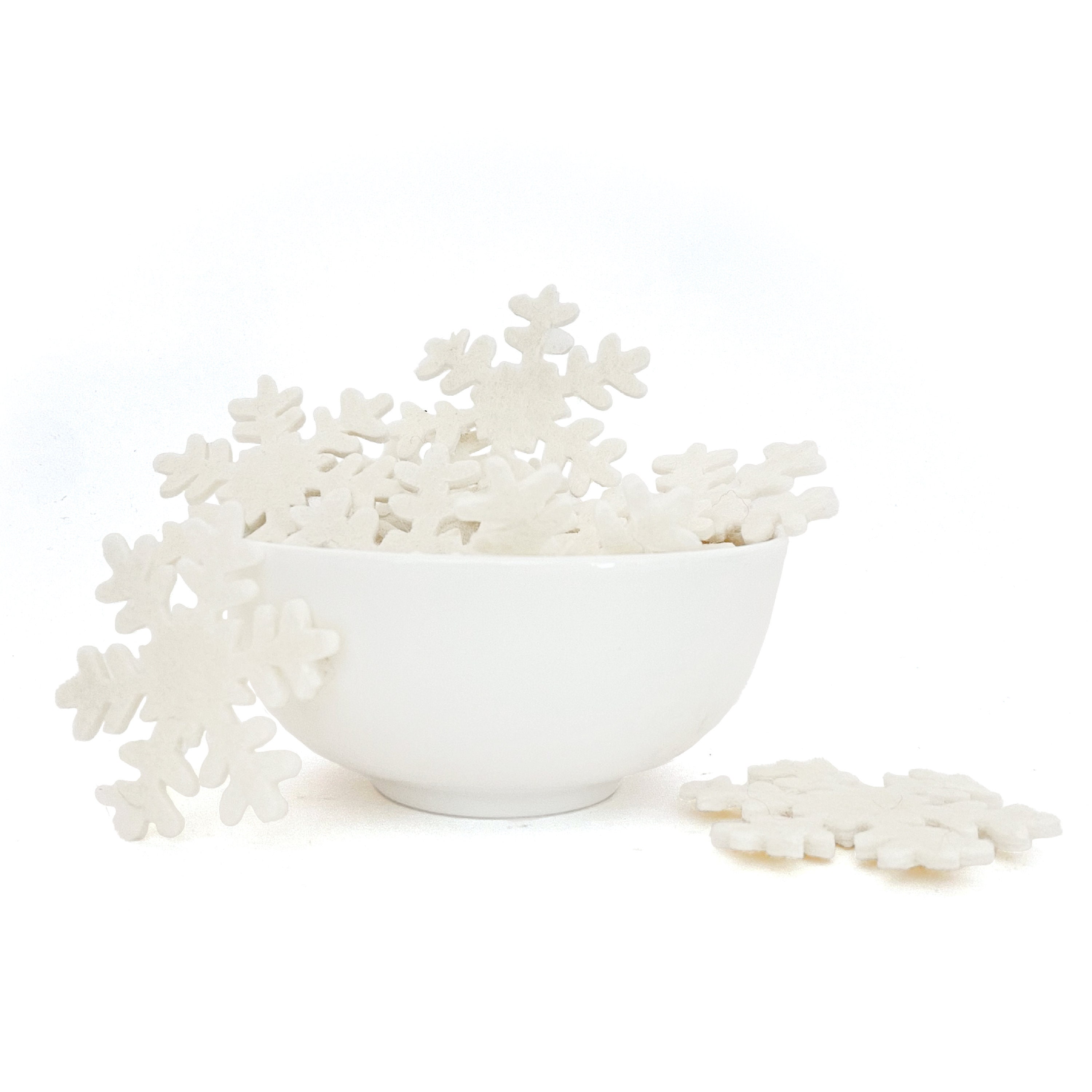 Felt Snowflakes- off white