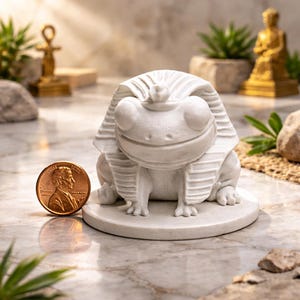 Egyptian Frog Statue Sculpture Animal Figurine Ancient Egypt Decor Frog Decor Small Statue