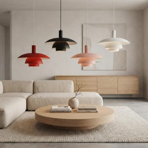 Skandynawska plisowana lampa wisząca – oświetlenie w stylu nordyckim do salonu, sypialni i jadalni – nowoczesny, minimalistyczny żyrandol