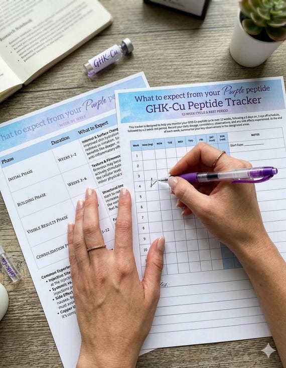 ghk cu pdf Ghk-cu Peptide Tracker | 12-week Injection Log (digital Download PDF)