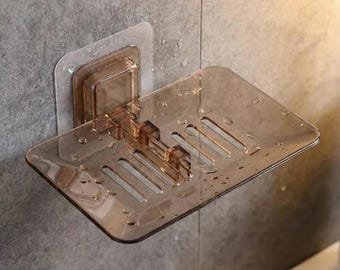 Modern Plastic Soap Dish – Bathroom Soap Holder Tray, Minimalist Sink Accessory