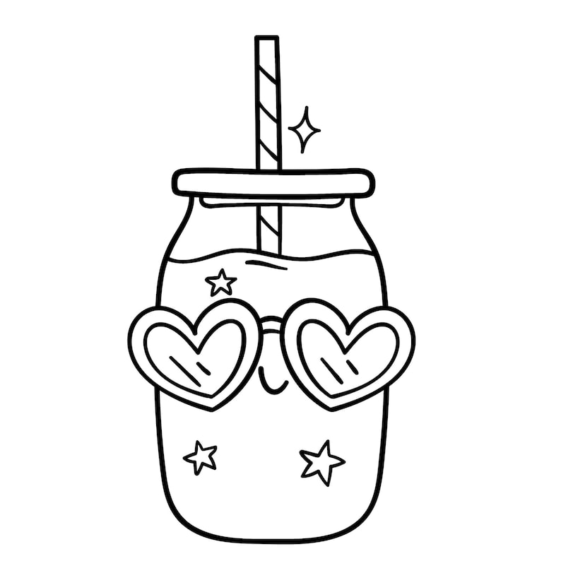 Kawaii Adult Coloring Pages, 42 Page Digital Coloring Book, Cute Printable PDF, Digital Download, Birthday Gifts for Her, Coloring Book image 3