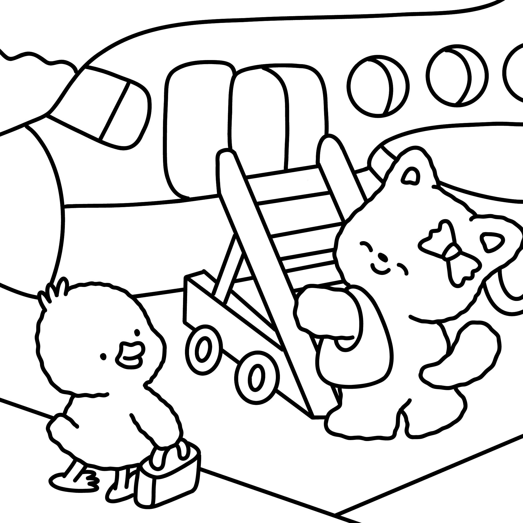 30 Bold And Easy Coloring Book Cozy Friends Kawaii Coloring Pages For 