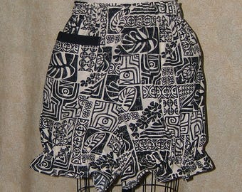 Braguitas hawaianas de algodón: estampado de tortuga Tiki, talla 1X para adultos