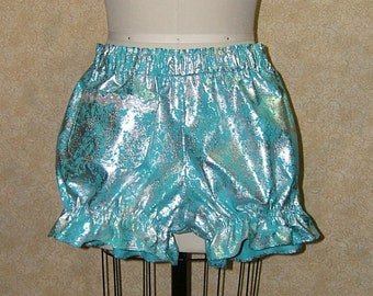 Braguitas azules plateadas: disfraz de cosplay, cintura elástica - Talla S