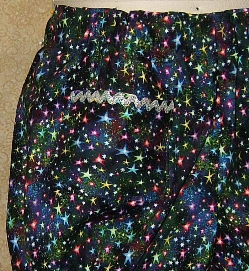 Twinkle lights knickers Rainbow Stars cotton cell pocket elastic at waist and leg openings