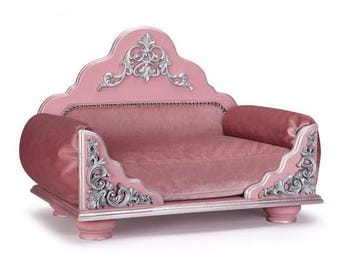 Cama rosa de lujo para perros – Sofá Royal Pet (gato) hecho a mano