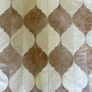 Handmade Cowhide Patchwork Rug  - Cream Rug, Ivory Rug, Caramel - Miramar cowhide rug