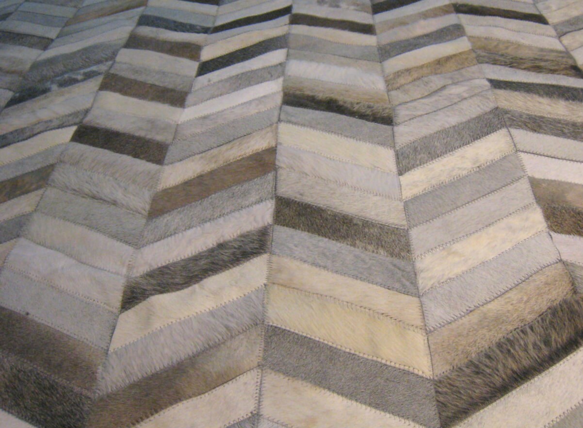 Cowhide Patchwork Rug Leather Cowhides Cow Hide Rugs Grey Etsy