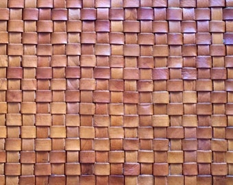 Woven leather rug - Antique - Guemes