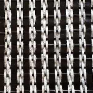 Woven Leather and Cowhide Rug: Black & Light Grey Serrano