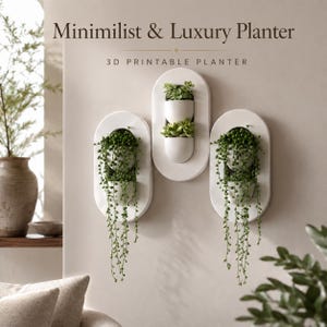 Minimilist & Luxury Wall Planter | 3D Prinable Luxury Planter | Digital Download